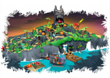 L’Ile Infernale : La Malédiction de Vul-Kar - Asmodee - présentation du plateau 3D de ce jeu en vente en seconde main sur L'île aux trésors à Fribourg
