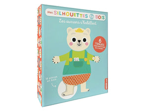 Mes silhouettes en bois - Les oursons s'habillent