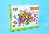Photo de la boite du set Magnetic numbers + letters de Lelin en vente d'occasion sur L'île aux trésors.