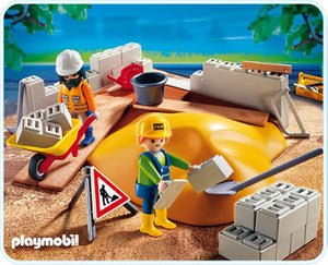 Playmobil 4138 - Duo de maçons - CompactSet Construction - Playmobil d'occasion.