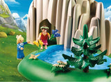 Promenade des figurines du Playmobil 70254 - Heidi, Clara et Peter au lac de cristal, disponible d'occasion sur L'île aux trésors à Fribourg.