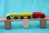 Train en bois - Ikea Lillabo - Pont et train passager - jouets d'occasion